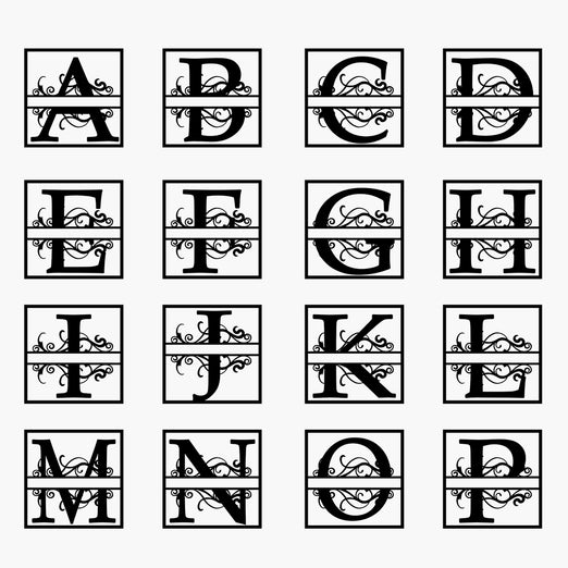 Split Letter Square Monogram (6793956327498)