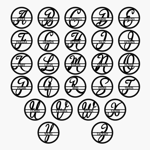 Circle Letter Monogram (1600052920394)