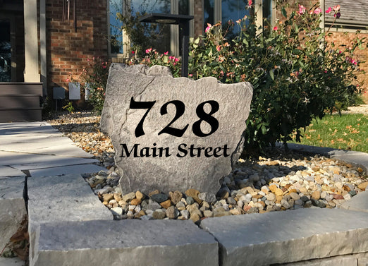 Elegant Address Stone