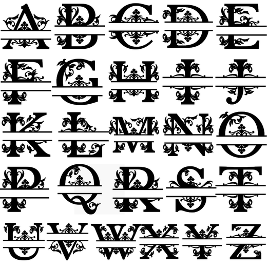 Swirl Letter Monogram (4744016166986)