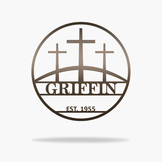 Personalized Cross Family Sign (6560299352138)