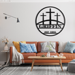 Personalized Cross Family Sign