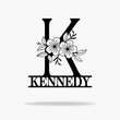 Split Floral Monogram