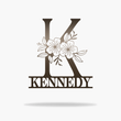 Split Floral Monogram