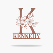 Split Floral Monogram