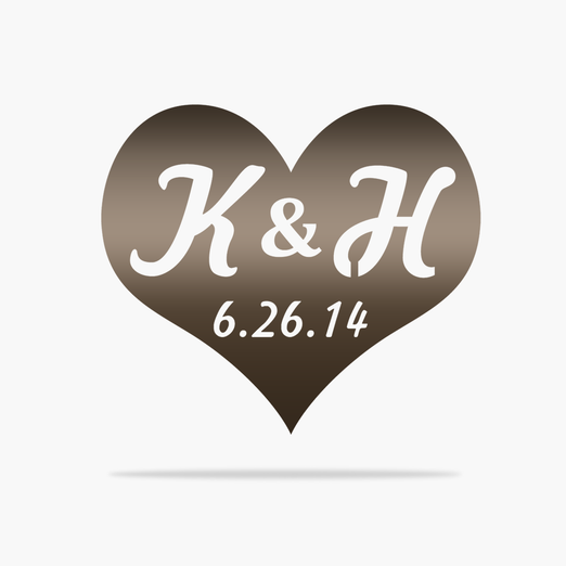 Heart Initials & Date Monogram (1633260503114)