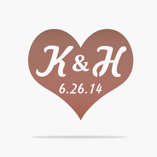 Heart Initials & Date Monogram (1633260503114)