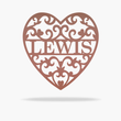 Personalized Heart Monogram