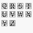 Split Letter Square Monogram