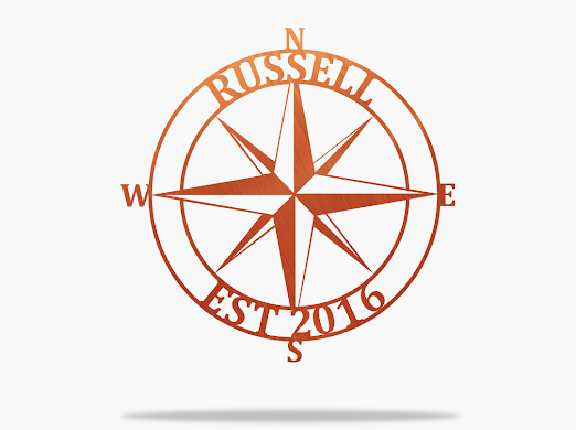 Nautical Compass Monogram
