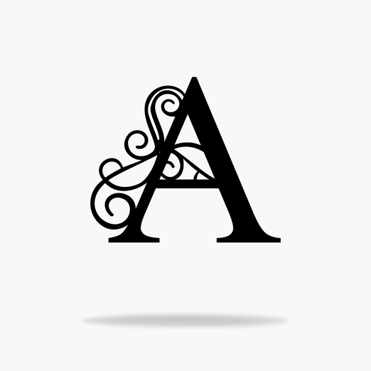 Twirl Letter Monogram (6639018868810)
