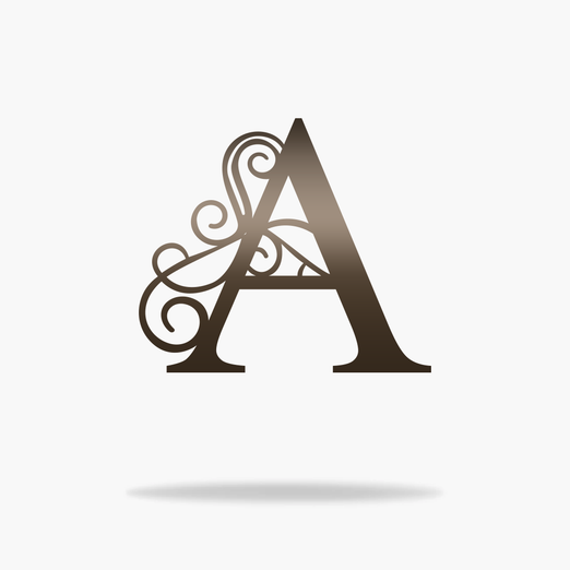 Twirl Letter Monogram (6639018868810)