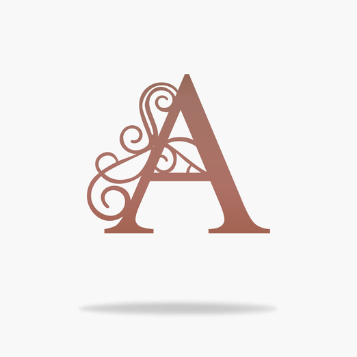 Twirl Letter Monogram (6639018868810)