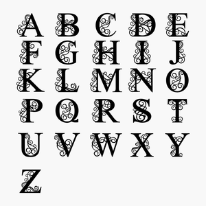 Twirl Letter Monogram (6639018868810)